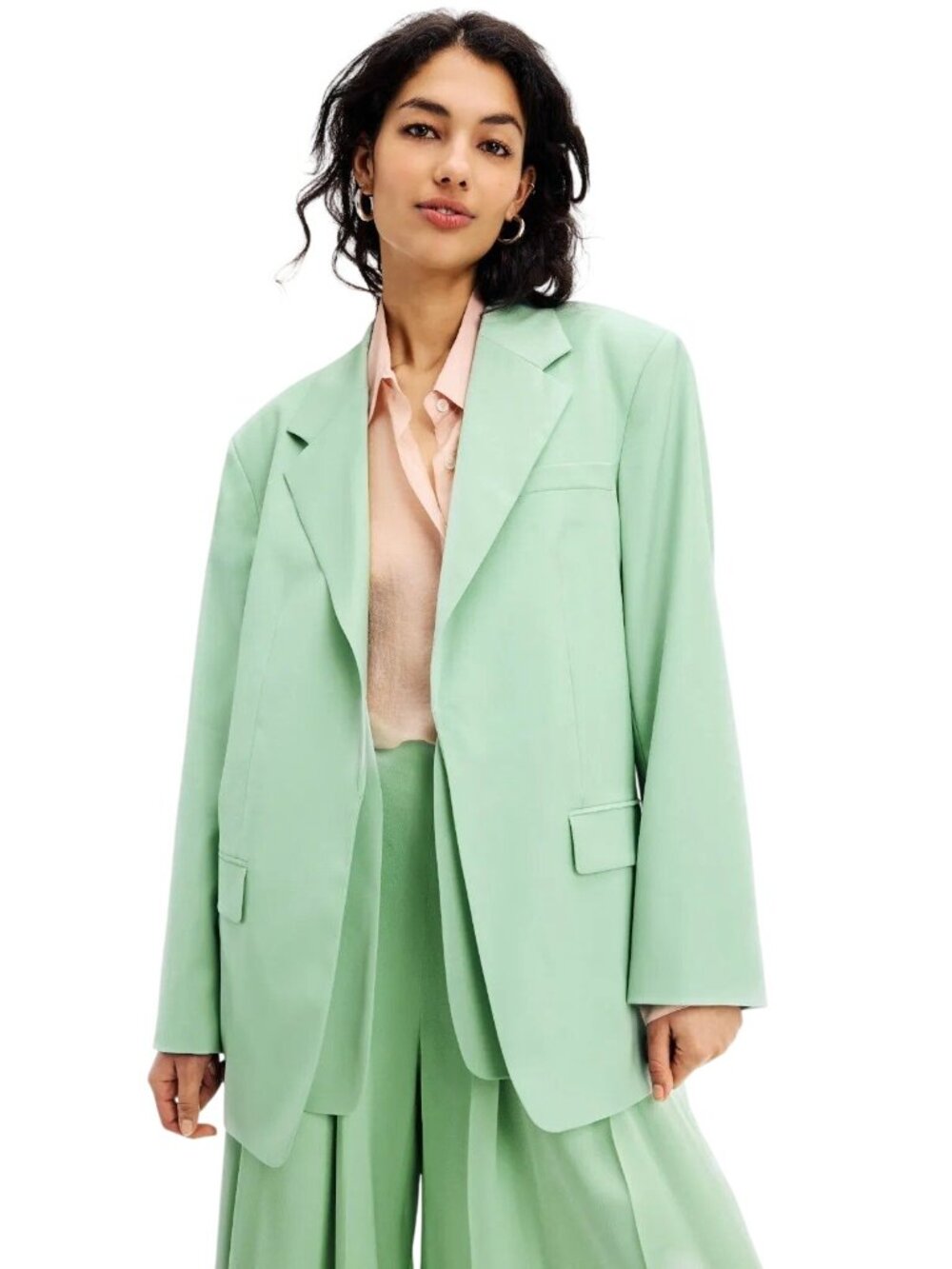 BOSS Jaleda Oversized Blazer in Mint Green Womens